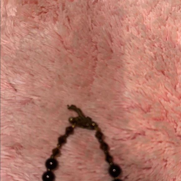 Elegant Brown and teal glass  Necklace - Picture 6 of 6